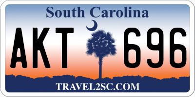 SC license plate AKT696