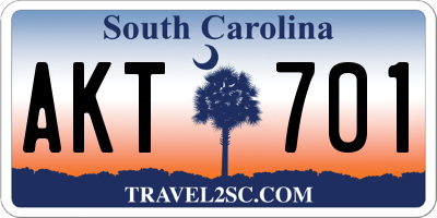SC license plate AKT701
