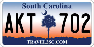 SC license plate AKT702