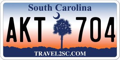 SC license plate AKT704