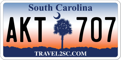 SC license plate AKT707