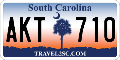 SC license plate AKT710