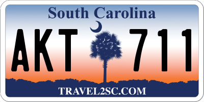 SC license plate AKT711