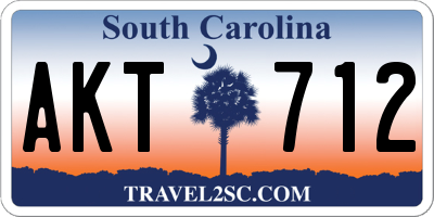 SC license plate AKT712