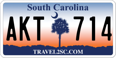 SC license plate AKT714