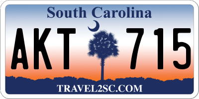 SC license plate AKT715