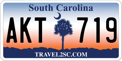 SC license plate AKT719