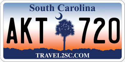SC license plate AKT720
