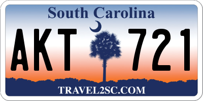 SC license plate AKT721