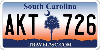 SC license plate AKT726