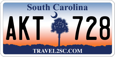 SC license plate AKT728