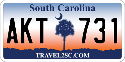 SC license plate AKT731