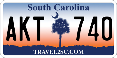 SC license plate AKT740