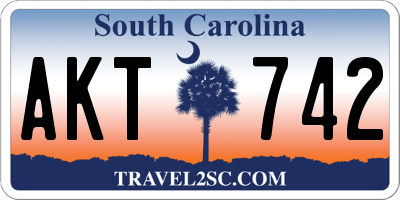 SC license plate AKT742
