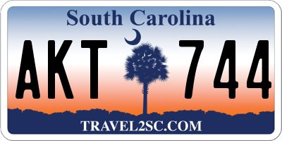 SC license plate AKT744