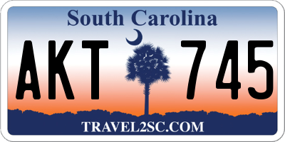 SC license plate AKT745