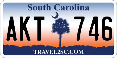 SC license plate AKT746