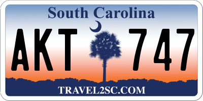 SC license plate AKT747