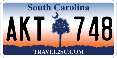 SC license plate AKT748