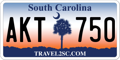 SC license plate AKT750