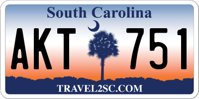 SC license plate AKT751