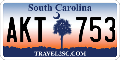 SC license plate AKT753