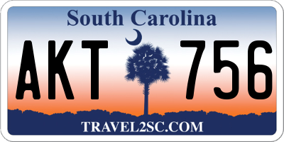 SC license plate AKT756