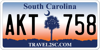 SC license plate AKT758