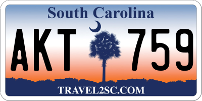 SC license plate AKT759