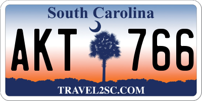 SC license plate AKT766