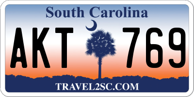 SC license plate AKT769