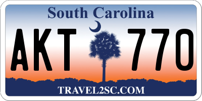 SC license plate AKT770