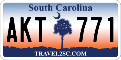 SC license plate AKT771