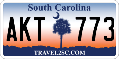 SC license plate AKT773