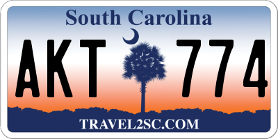 SC license plate AKT774