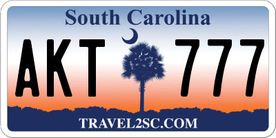 SC license plate AKT777