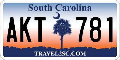 SC license plate AKT781