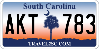 SC license plate AKT783