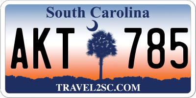 SC license plate AKT785
