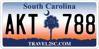 SC license plate AKT788