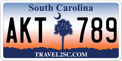 SC license plate AKT789