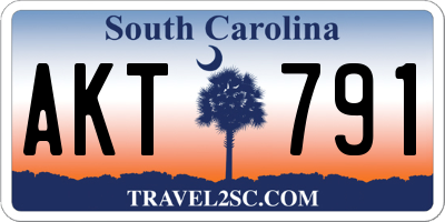 SC license plate AKT791