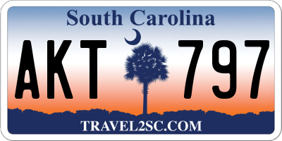 SC license plate AKT797