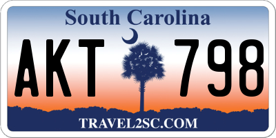 SC license plate AKT798