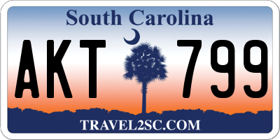 SC license plate AKT799