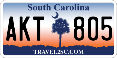 SC license plate AKT805