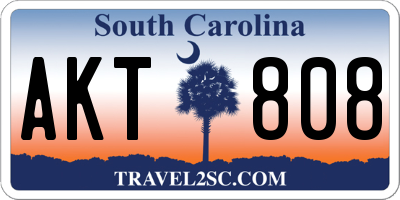 SC license plate AKT808