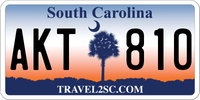 SC license plate AKT810