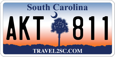SC license plate AKT811