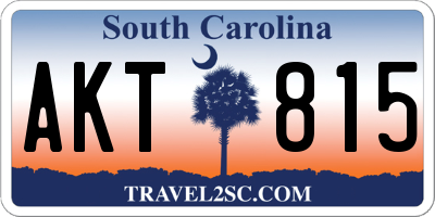 SC license plate AKT815